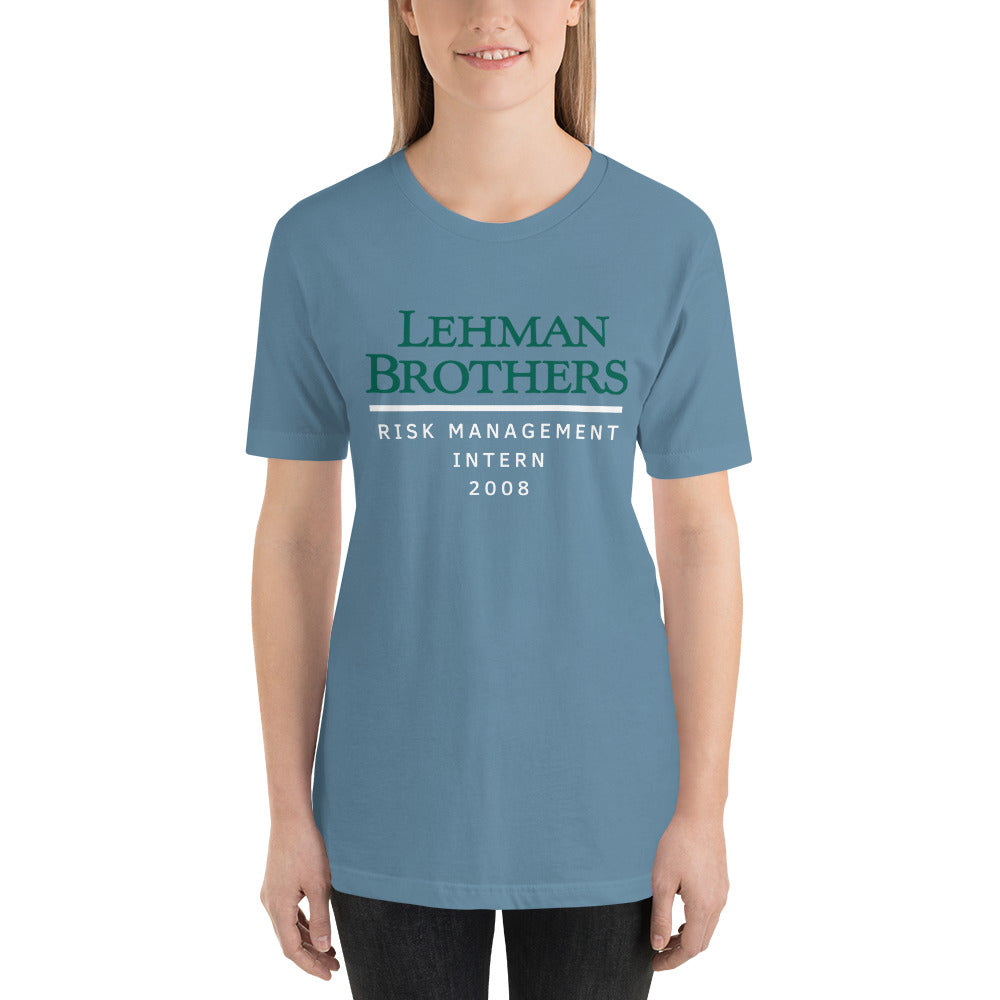 Lehman Brothers T-Shirt | Risk Management Meme Tee | 2008 Wall Street Scandal Shirt | Finance Bro Gift