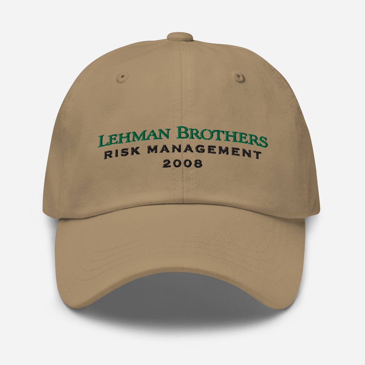 Lehman Brothers Risk Management Cap | 2008 Finance Meme Hat | Wall Street Nostalgia Dad Hat | Finance Bro Gift