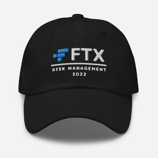 FTX Risk Management Cap | 2022 Crypto Meme Dad Hat | Sam Bankman-Fried Finance Bro Gift