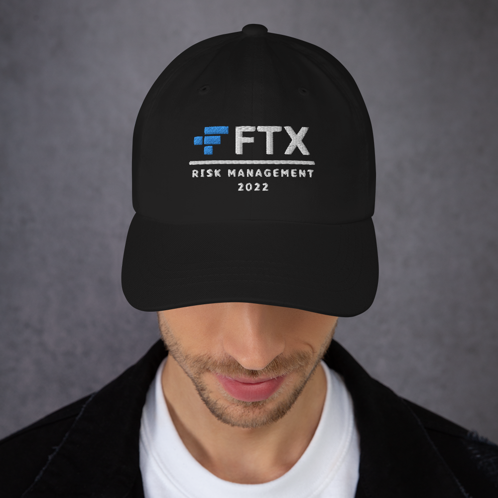 FTX Risk Management Cap | 2022 Crypto Meme Dad Hat | Sam Bankman-Fried Finance Bro Gift