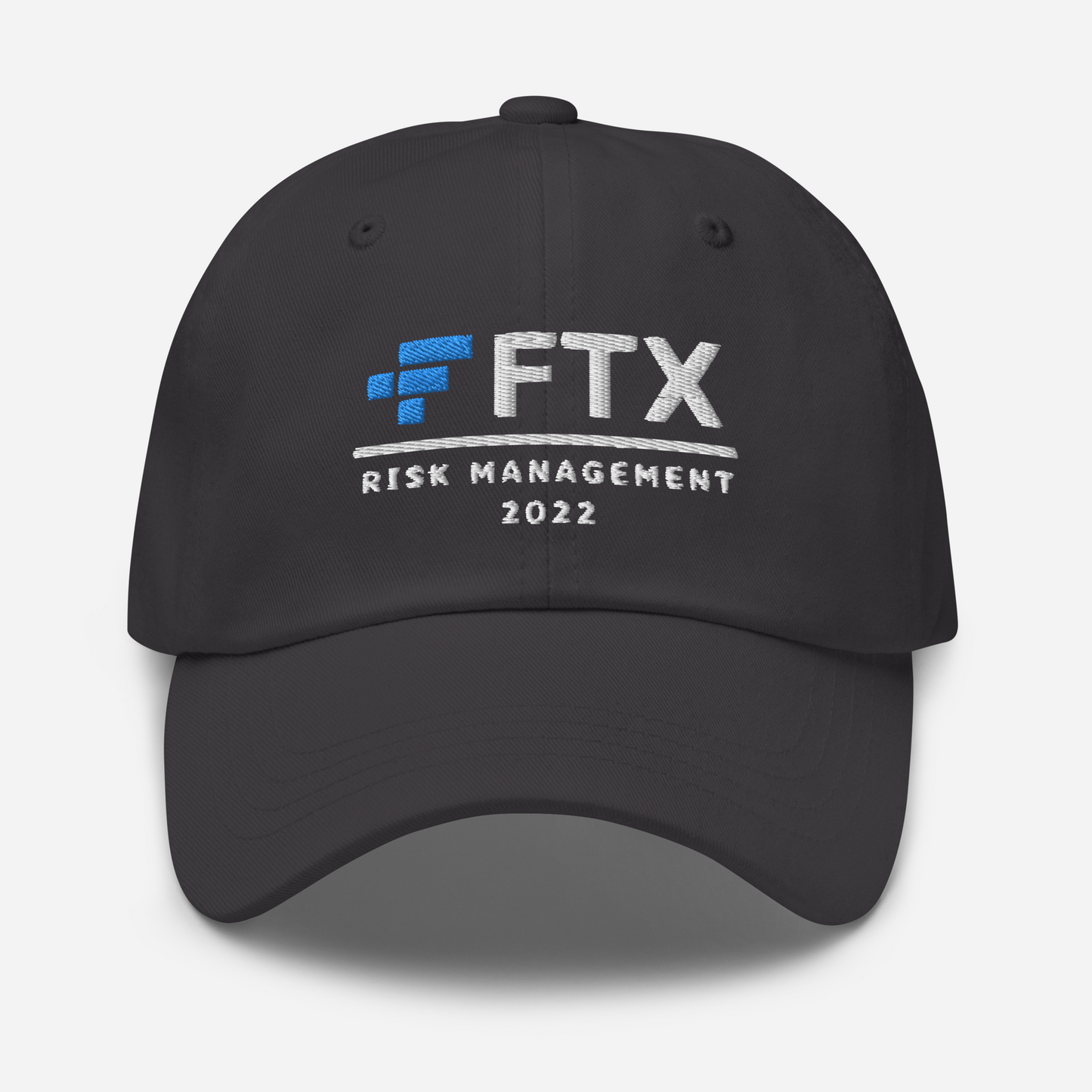 FTX Risk Management Cap | 2022 Crypto Meme Dad Hat | Sam Bankman-Fried Finance Bro Gift
