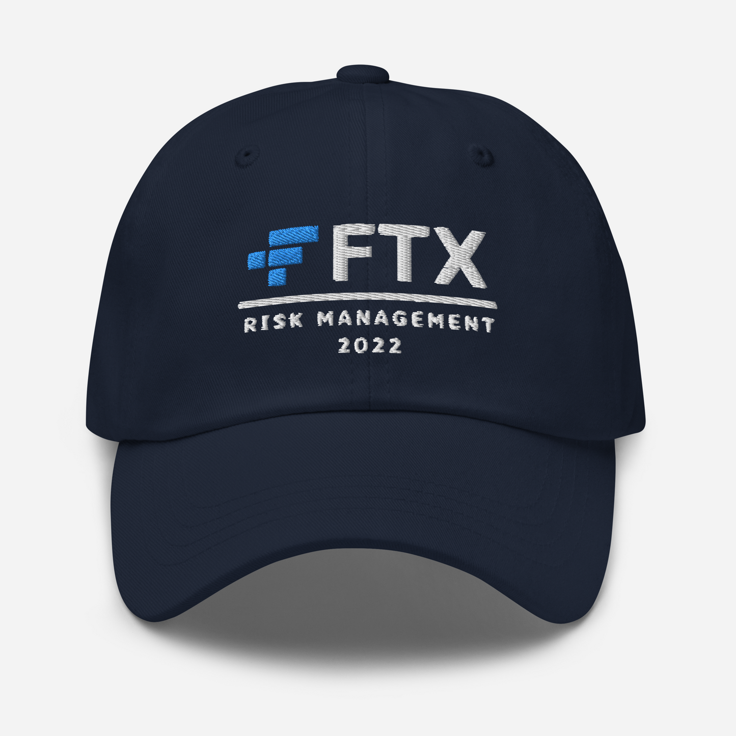FTX Risk Management Cap | 2022 Crypto Meme Dad Hat | Sam Bankman-Fried Finance Bro Gift
